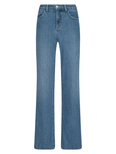 L'agence Women's Joanne Raw Denim Low-rise Jeans In Blue