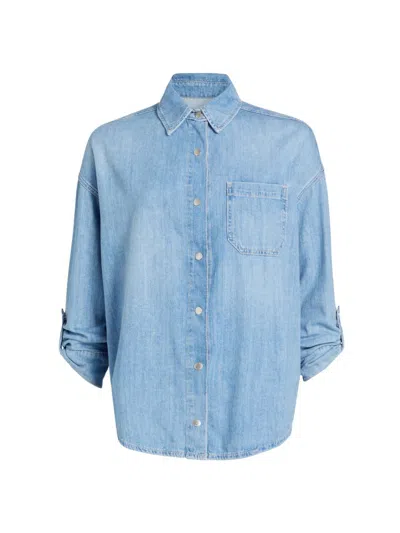 L'agence Women's Jorah Cotton Denim Relaxed-fit Shirt In Blue
