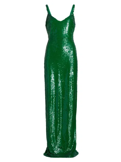 L'agence Women's Karma Sequined Sleeveless Maxi Dress