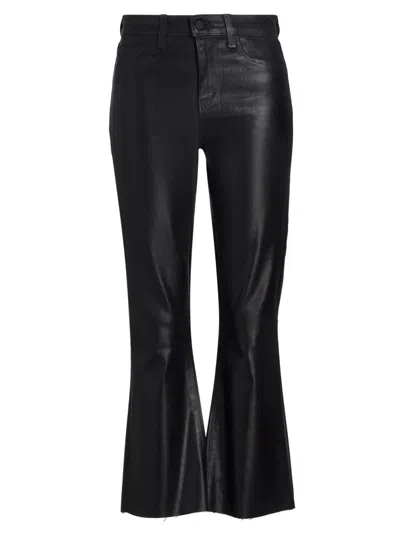 L'agence Women's Kendra Coated Crop Flare Jeans