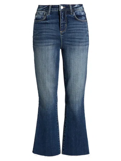L'agence Women's Kendra High-rise Flared Crop Jeans In Blue