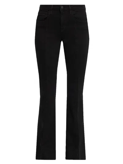 L'agence Women's Lenora Low-rise Flared Jeans In Black