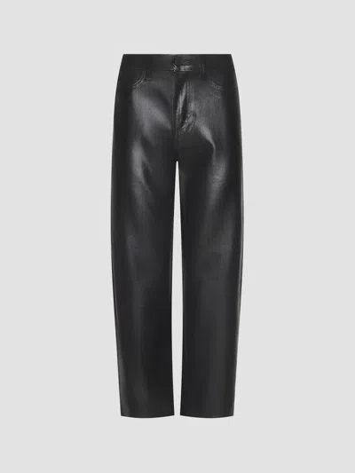 L'agence Women's Mallis High-rise Barrel-leg Jeans In Noir Coated