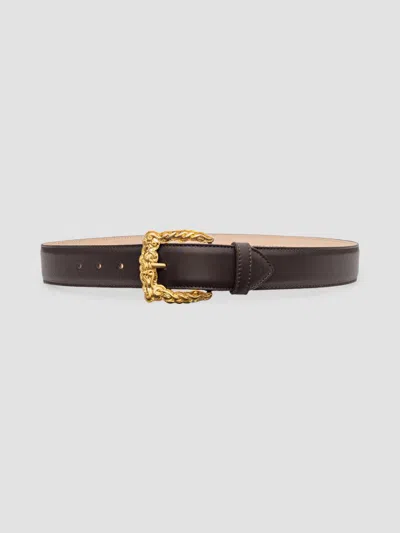 L'agence Women's Marcaeu Baroque Leather Belt In Blue
