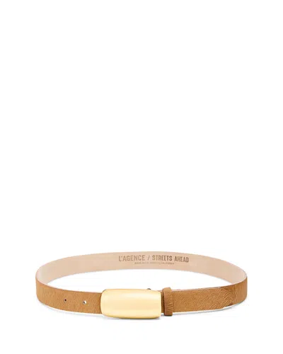 L'agence Women's Marlowe Calf Hair Belt In Brown