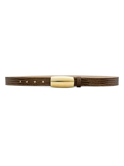L'agence Women's Marlowe Lizard-embossed Leather Belt
