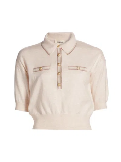 L'agence Women's Masaki Knit Short-sleeve Sweater In Pink