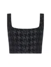 L'agence Maylin Houndstooth Top In Burgundy