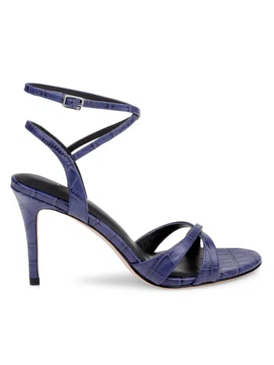 L'agence Women's Miranda 90mm Croc-embossed Leather Sandals