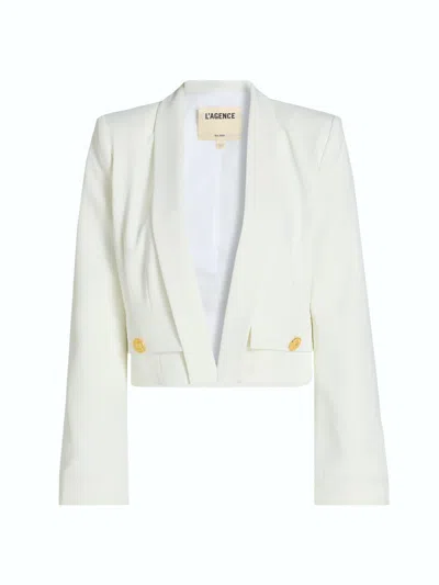 L'agence Nixie Wide Sleeve Cardi Jacket In Ivory In White