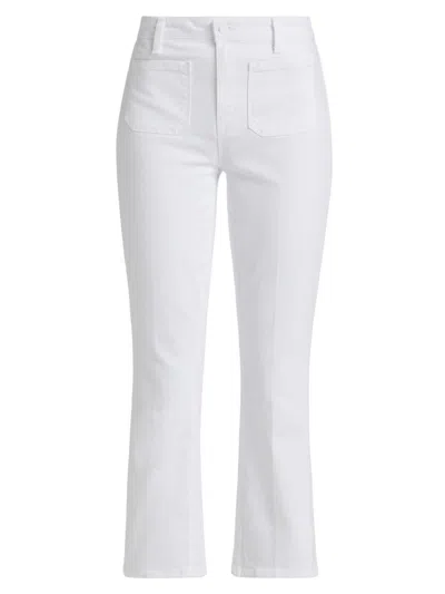 L'agence Women's Noya Slim-fit Flared Crop Jeans In White