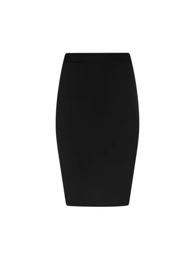 L'agence Olyvia Pencil Skirt In Black In Animal Print