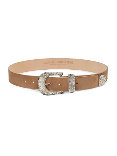 L'agence Women's Otera Leather Belt In Brown