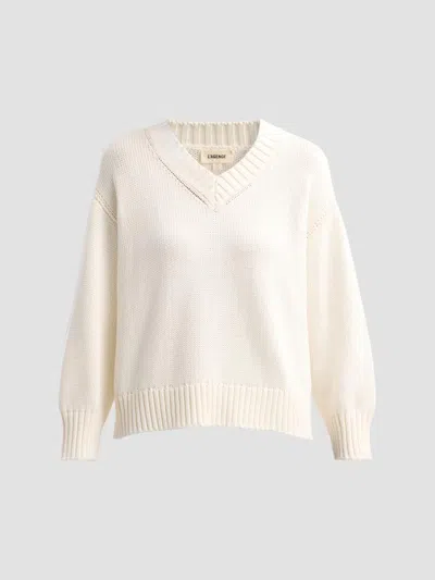 L'agence Women's Paxton Rib-knit Cotton Pullover Sweater In White