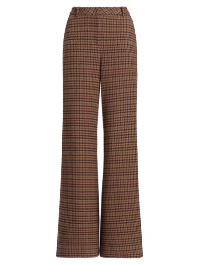 L'agence Pilar Wide Leg Pants In Brown