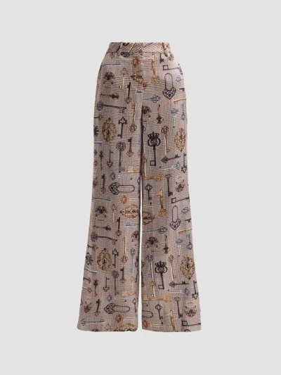 L'agence Women's Pilar Houndstooth Key Wide-leg Pants In Multi