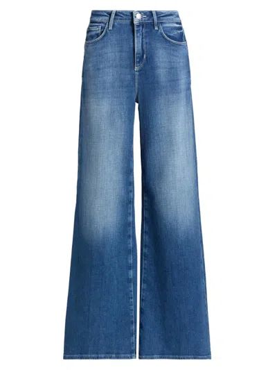 L'agence Women's Quincy High-rise Wide-leg Jeans In Blue