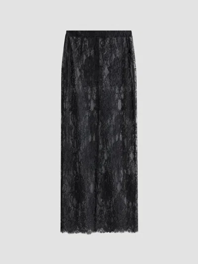 L'agence Women's Raymonde Lace Maxi Skirt In Black