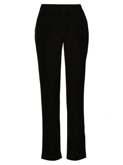 L'agence Women's Rebel Tapered Velvet Trousers In Green