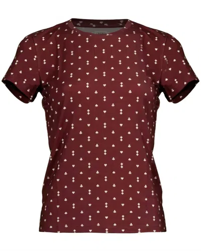 L'agence Women's Ressi Playing Card Crew Shirt In Black Cherry In Brown