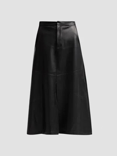 L'agence Women's Robyn A-line Midi Skirt In Black