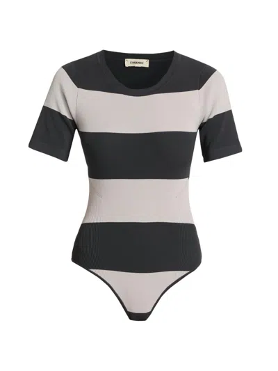 L'agence Women's Rosemond Striped Knit Bodysuit In Multi