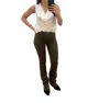 L'agence Women's Ruth High Rise Straight Raw Hem Pants In Pine In Brown