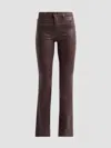 L'agence Ruth Straight Coated Jeans Dark Java Coated In Brown