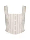L'agence Saga Button Front Tank In White