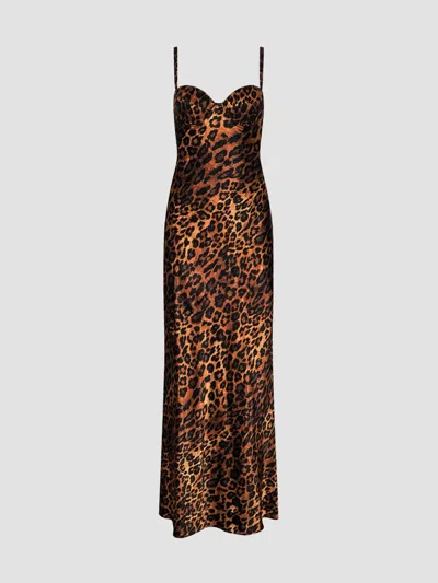 L'agence Women's Sayla Bias Cut Maxi Dress In Tan Multi Javan
