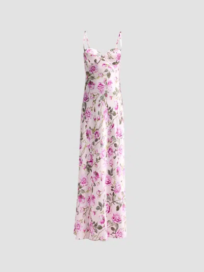 L'agence Women's Sayla Floral Silk Maxi Dress In Light Purple Grandiflora Rose