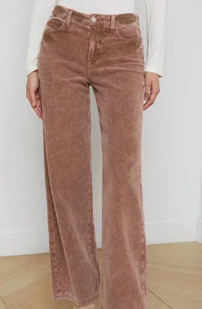 L'AGENCE WOMEN'S SCOTTIE WIDE LEG PANTS IN FRENCH VANILLA