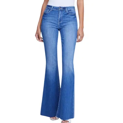 L'agence Women's Sera High Rise Sneaker Flare Jean In Bordello In Blue