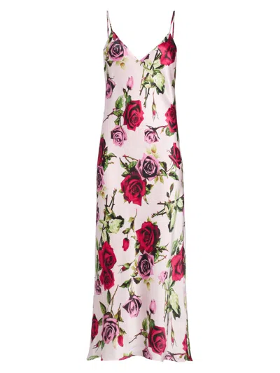 L'agence Seridie Mid Length Slip Dress In Multi