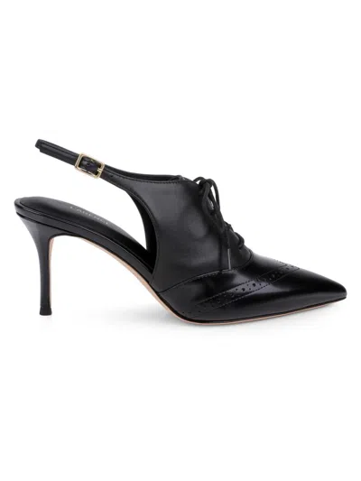 L'agence Women's Shreya 80mm Leather Slingback Pumps In Black