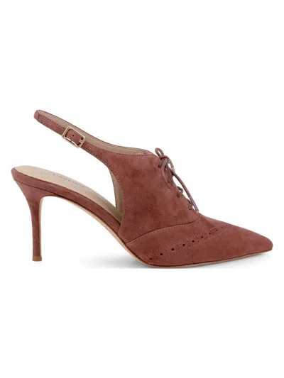 L'agence Women's Shreya 80mm Suede Slingback Pumps In Brown