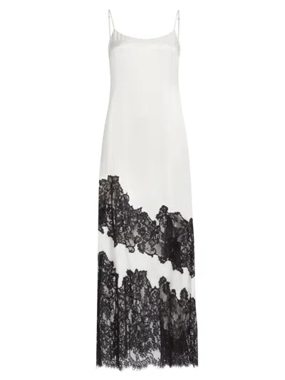 L'agence Women's Silvana Silk-lace Sleeveless Gown In Black