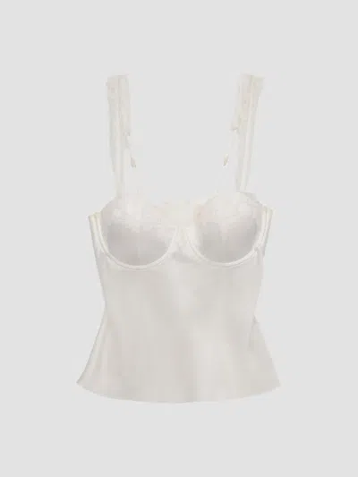 L'agence Women's Soleia Silk-lace Camisole In Ivory