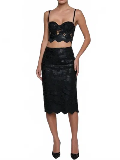 L'agence Royal Pencil Skirt In Black