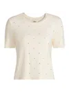 L'agence Stormy Embellished Tee In Neutral