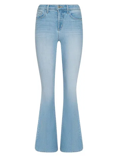 L'agence Taney Low Rise Sneaker Flared Jeans In Normandie In Blue