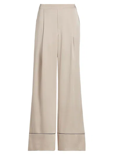 L'agence Women's Tavia Satin Piped Trousers