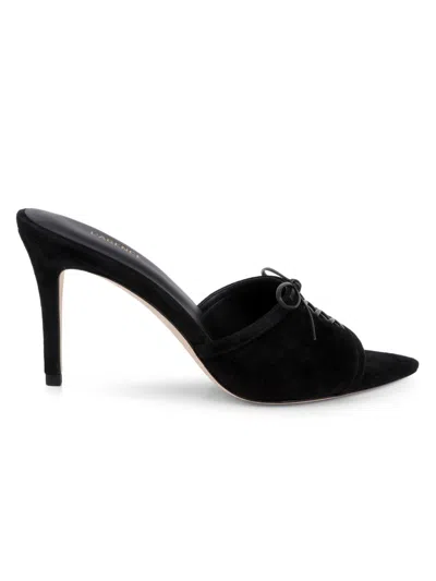 L'agence Women's Thames Ii 90mm Suede Slip-on Sandals In Black