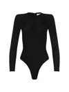 L'agence Trista Stretch Mesh Bodysuit In Black