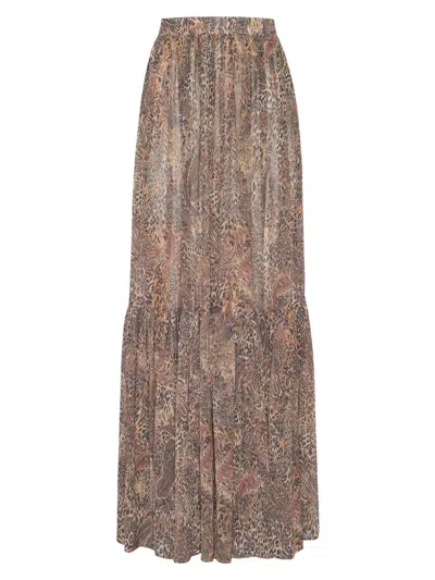 L'agence Women's Ursie Printed Maxi Skirt