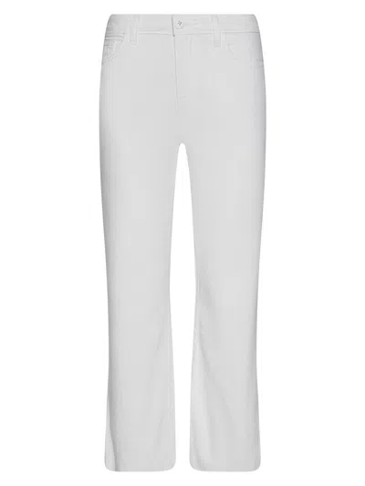 L'agence Women's Wanda High-rise Crop Wide-leg Jeans In White