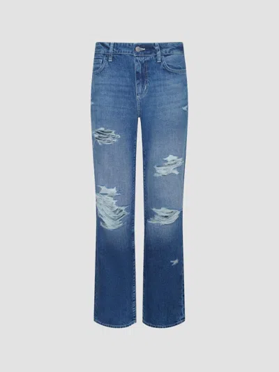 L'agence Women's Zelda Low-rise Slouchy Straight-leg Jeans In Atlantis Destruct