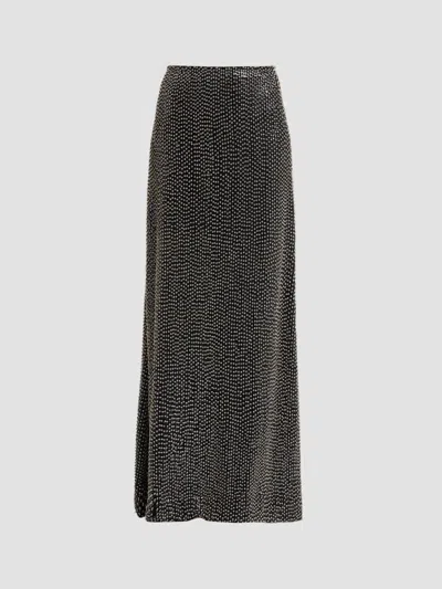 L'agence Women's Zeta Studded Maxi Skirt In Black