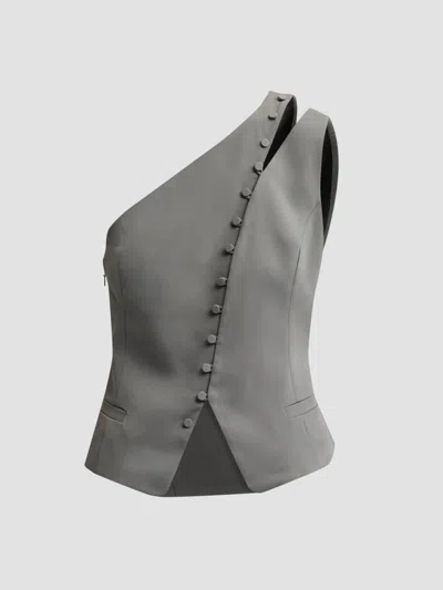 L'agence Women's Zinnia One-shoulder Vest In Gray