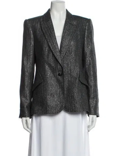 Pre-owned L'agence Wool Blazer In Gray